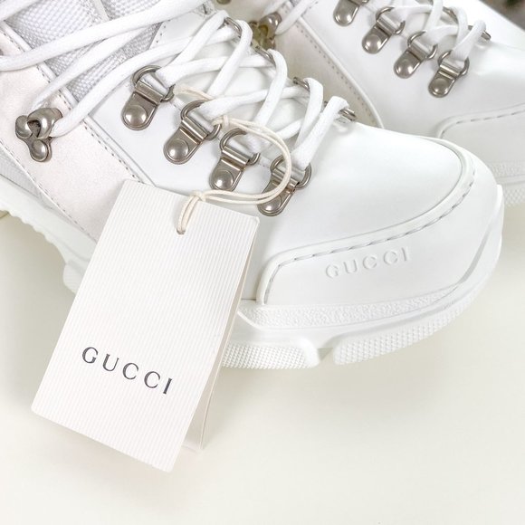 NWT Gucci x SEGA | Flashtrek Calfskin Merino Wool Leather High Top Boots Sz 39.5 - Picture 7 of 15